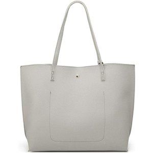 Women's Soft Faux Leather Tote Shoulder Bag Big Capacity Tassel Handbag